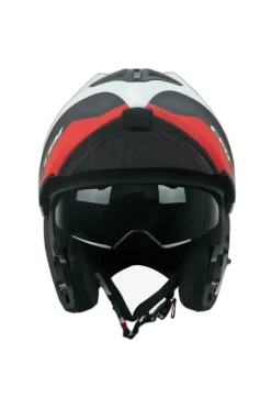 CGM 568G Ber Dresda Modular Motorcycle Helmets Black Red Matte