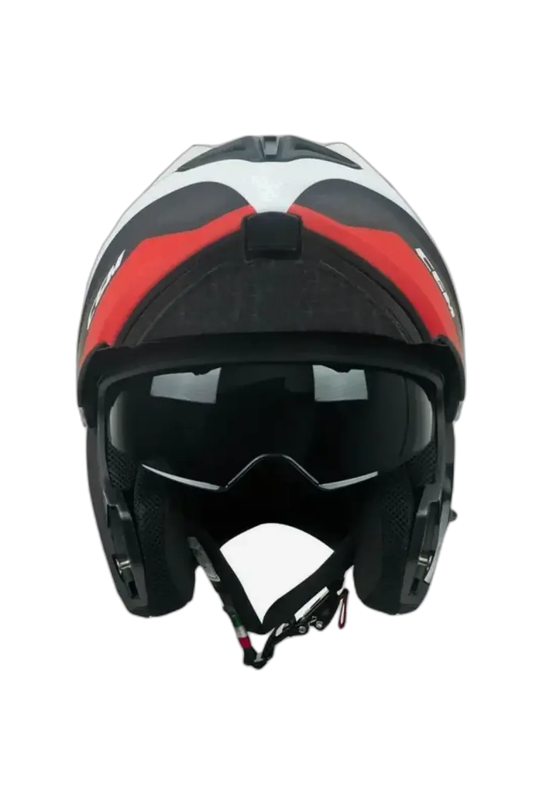 CGM 568G Ber Dresda Modular Motorcycle Helmets Black Red Matte