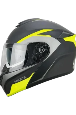 CGM 568G BER DRESDA Modular Motorcycle Helmets Graphite Fluorescent Yellow Matte