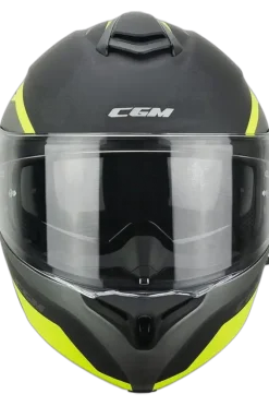 CGM 568G BER DRESDA Modular Motorcycle Helmets Graphite Fluorescent Yellow Matte