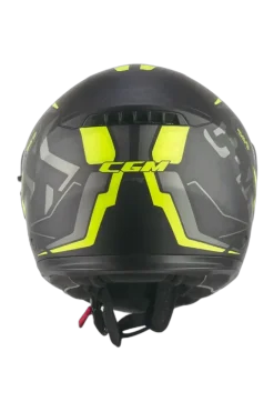 CGM 569G C-Max City Modular Motorcycle Helmets Black Fluorescent Yellow Matte