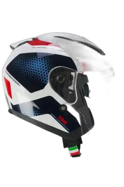 CGM 136G DNA GALAXY Motorcycle Jet Helmets White Blue