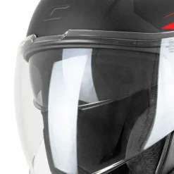 CGM 126G IPER CITY Caschi Jet Di Moto Nero Rosso