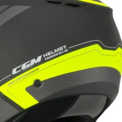 CGM 126G IPER CITY Jet Motorcycle Helmets Graphite Fluo Yellow