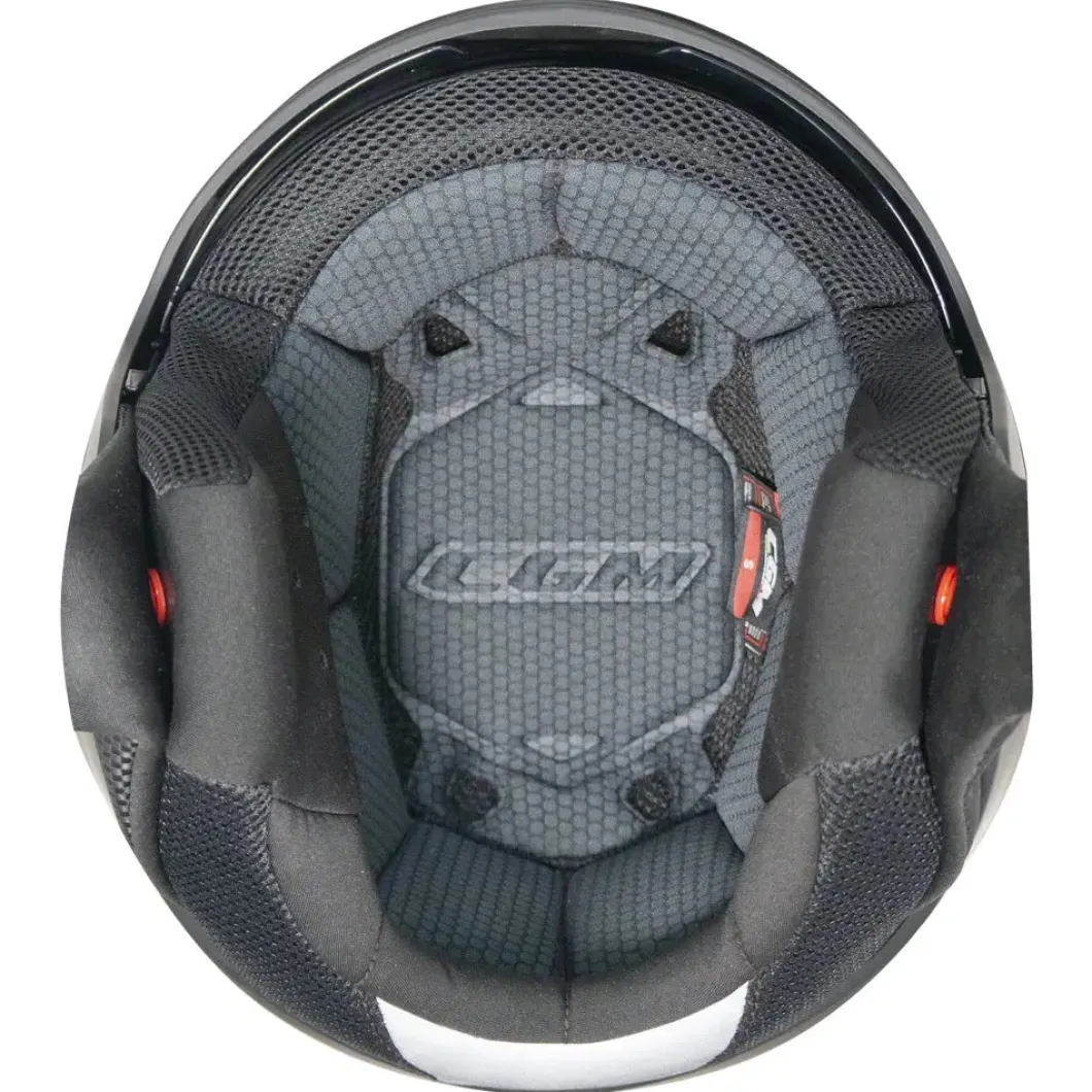 CGM 126G IPER CITY Jet Motorcycle Helmets Graphite Fluo Yellow