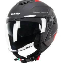 CGM 126G IPER CITY Jet Motorcycle Helmets Black Red