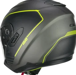 CGM 160G JAD RIDE Motorcycle Jet Helmets Matt Graphite Fluorescent Yellow