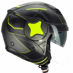 CGM 169G LI SPORT Jet Helmets Graphite Fluorescent Yellow Satin