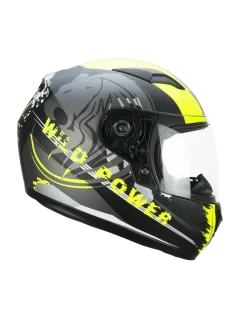 CGM 265G LUCKY WILD FULL FACE HELMETS KIDS Black Fluorescent Yellow Matte
