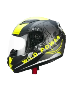 CGM 265G LUCKY WILD FULL FACE HELMETS KIDS Black Fluorescent Yellow Matte