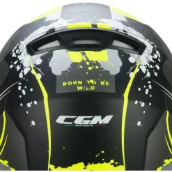 CGM 265G LUCKY WILD FULL FACE HELMETS KIDS Black Fluorescent Yellow Matte
