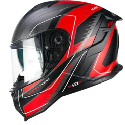 CGM 363G SHOT RACE Full Face Motorcycle Helmets Anthracite Red Matte
