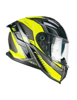 CGM 363G SHOT RACE Full Face Motorcycle Helmets Black Fluorescent Yellow