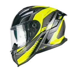 CGM 363G SHOT RACE Full Face Motorcycle Helmets Black Fluorescent Yellow