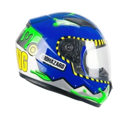 CGM 265R LUCKY BIO jet Casco infantil azul amarillo verde mate