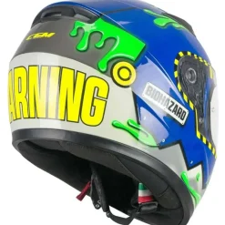 CGM 265R LUCKY BIO jet Casco infantil azul amarillo verde mate