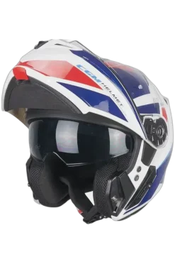 CGM 568S BER SPORT Modular Motorcycle Flip Up Helmets White Blue