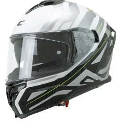CGM SHOT VILLAIN 363G CASCHI INTEGRALE DA MOTO BIANCO NERO GIALLO FLUORO