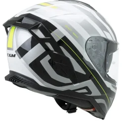 CGM SHOT VILLAIN 363G CASCHI INTEGRALE DA MOTO BIANCO NERO GIALLO FLUORO