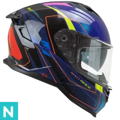 CGM SHOT VILLAIN 363G CASCHI INTEGRALE DA MOTO BLU VIOLA ROSSO