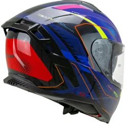 CGM SHOT VILLAIN 363G CASCHI INTEGRALE DA MOTO BLU VIOLA ROSSO