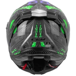 CGM SHOT VILLAIN 363G CASCHI INTEGRALE DA MOTO NERO VIOLA VERDE