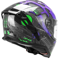CGM SHOT VILLAIN 363G CASCHI INTEGRALE DA MOTO NERO VIOLA VERDE