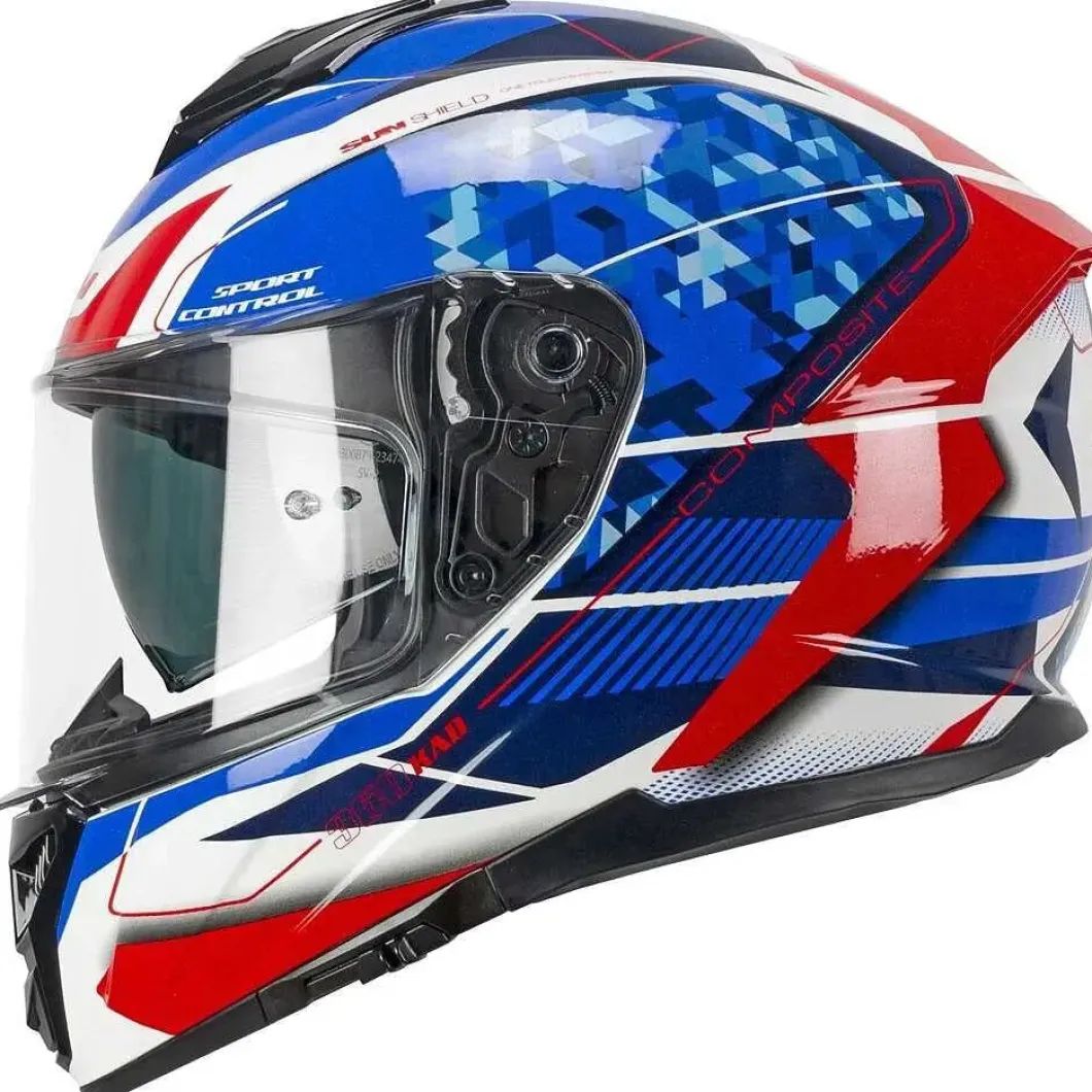 CGM - 360S KAD RACE Full Face Motorcycle Helmets Blue Red