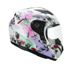 CGM 265S LUCKY MUSIC Moto Integral Casco Blanco Rosa