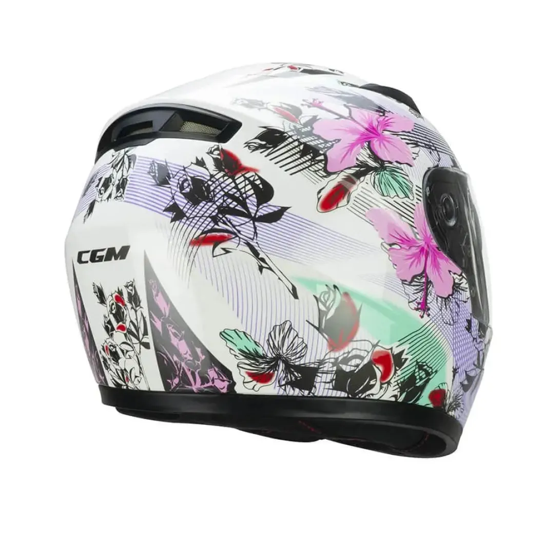 CGM 265S LUCKY MUSIC Moto Integral Casco Blanco Rosa