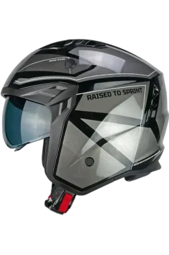 CGM 155S Rush Race Motorcycle Jet Helmet Graphite Black