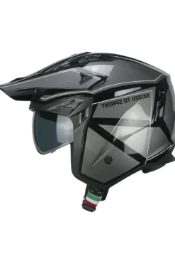 CGM 155S Rush Race Motorcycle Jet Helmet Graphite Black