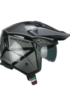 CGM 155S Rush Race Motorcycle Jet Helmet Graphite Black
