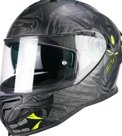 CGM 363S SHOT NIPPO Full Face Motorcycle Helmets Black Fluo Yellow Mate
