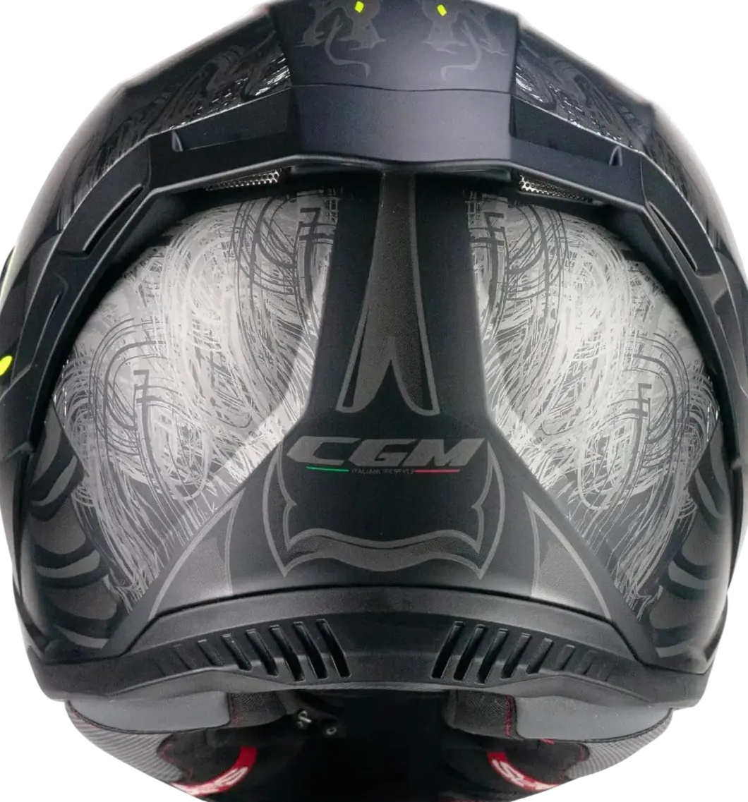 CGM 363S SHOT NIPPO Full Face Motorcycle Helmets Black Fluo Yellow Mate
