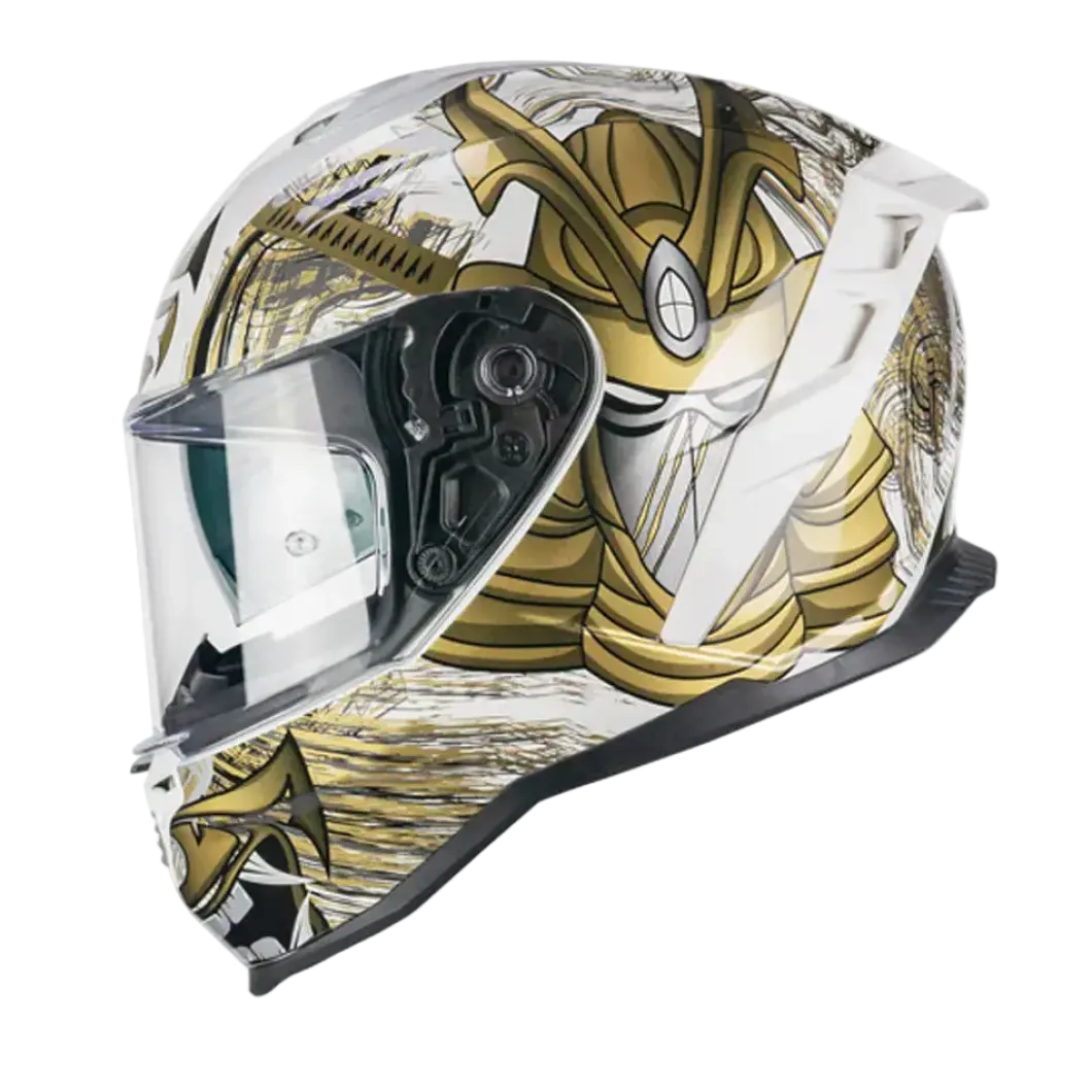 CGM 363S SHOT NIPPO Full Face Motorcycle Helmets White Gold