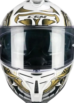 CGM 363S SHOT NIPPO Full Face Motorcycle Helmets White Gold