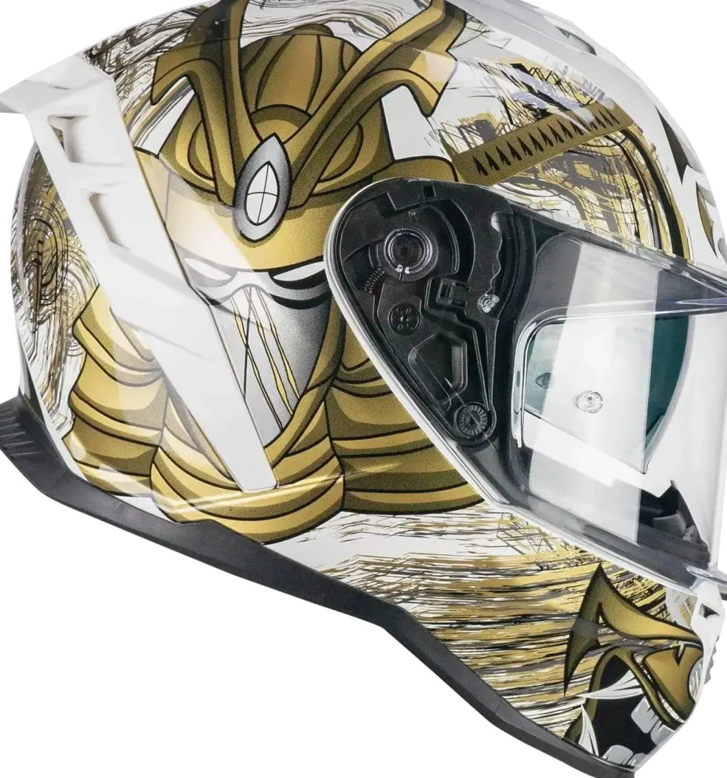 CGM 363S SHOT NIPPO Full Face Motorcycle Helmets White Gold