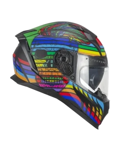 CGM 311X BLAST SKULL Full Face Motorcycle Helmets Black Blue Red Matte
