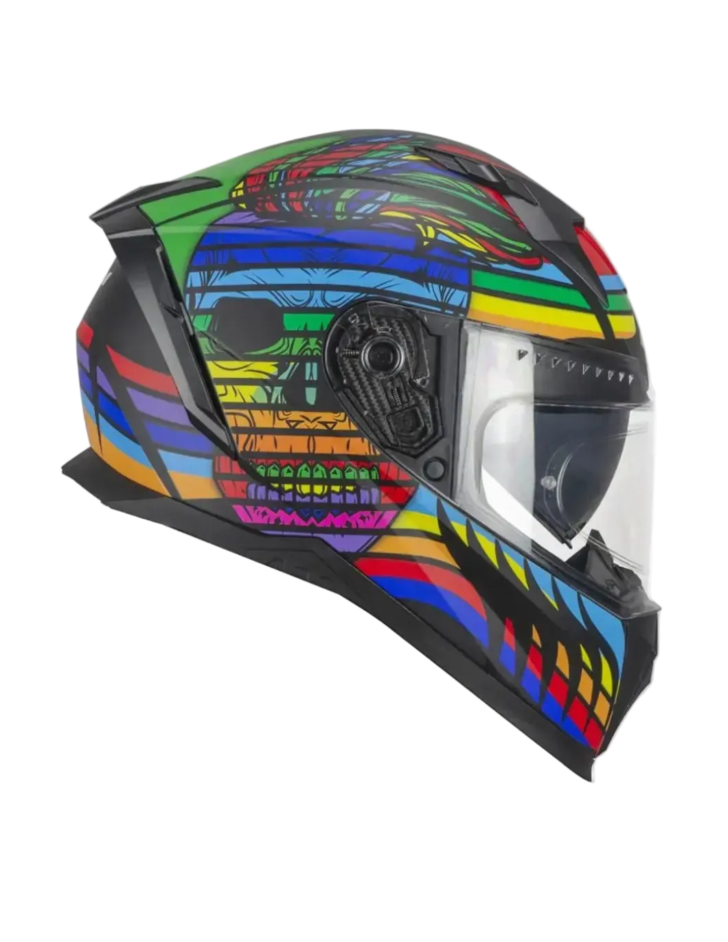 CGM 311X BLAST SKULL Full Face Motorcycle Helmets Black Blue Red Matte