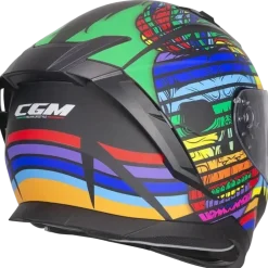 CGM 311X BLAST SKULL Full Face Motorcycle Helmets Black Blue Red Matte