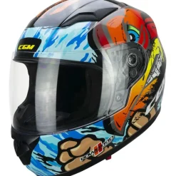 CGM - 265X LUCKY BOXER INTEGRAL CASCO Azzurro Rosso Verde