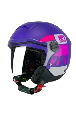 CGM - 261X MINI SIGN Open Face Jet Motorcycle Helmets Purple Pink