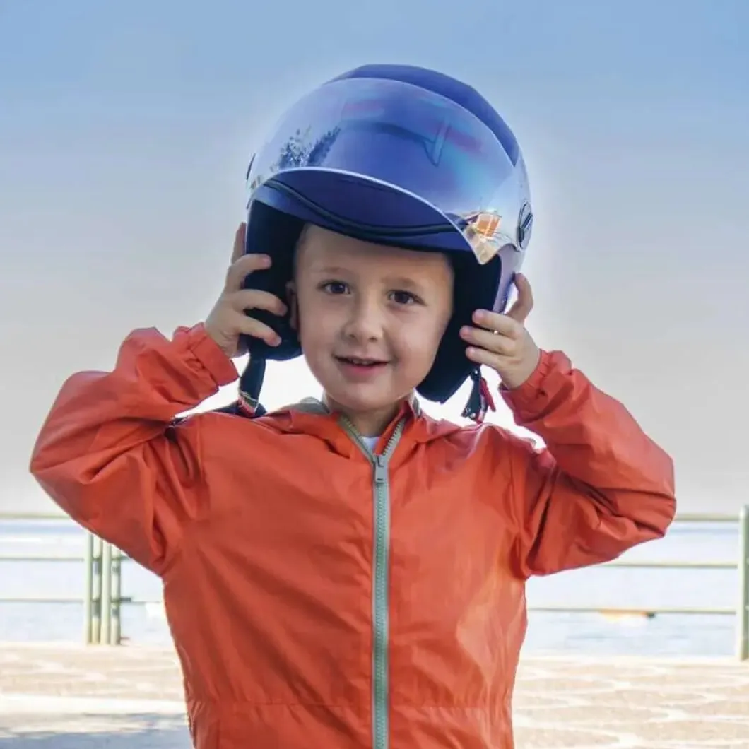 CGM 261X MINI SIGN Open Face Motorcycle Helmets Matte Blue