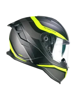 CGM 363X SHOT RUN Full Face Motorcycle Helmets Black Fluorescent Yellow Matte
