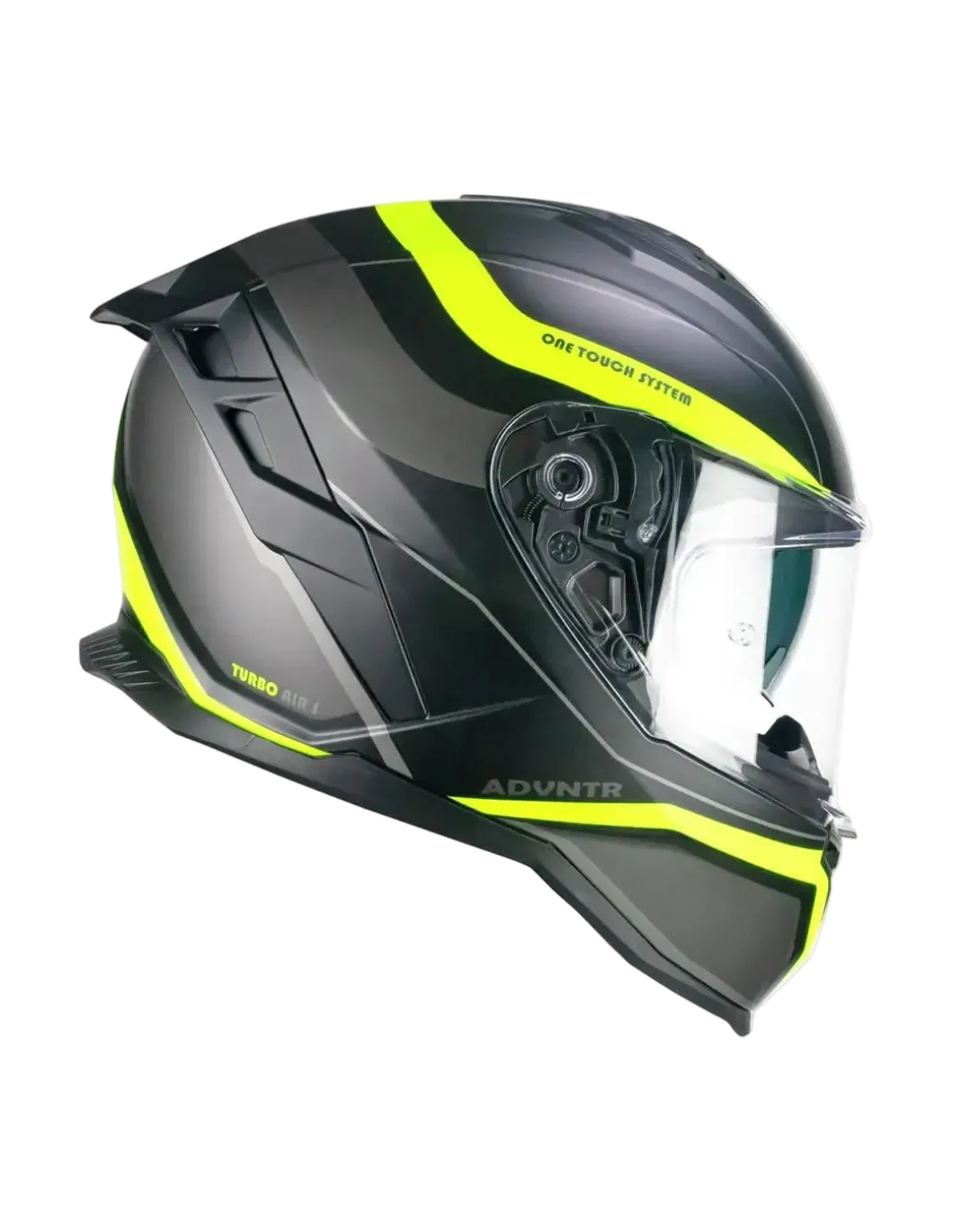 CGM 363X SHOT RUN Full Face Motorcycle Helmets Black Fluorescent Yellow Matte
