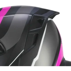 CGM 363X SHOT RUN Full Face Motorcycle Helmet Black Fuchsia Fluorescent Matte