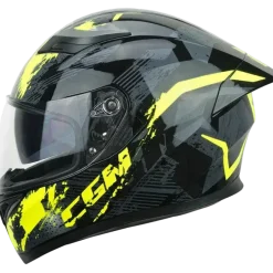 CGM 316X SPEED SPRAY Full Face Motorcycle Helmets Black Fluorescent Yellow