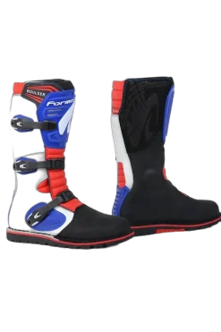 FORMA Boulder Motocross Boots White Red Blue
