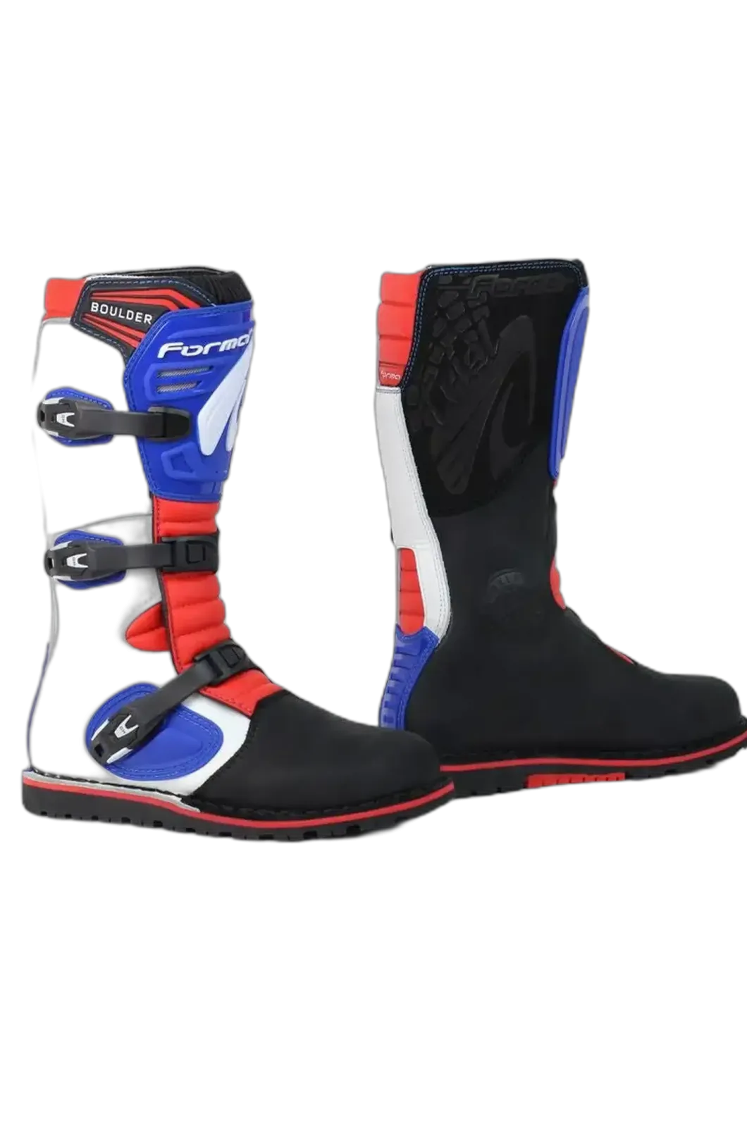 FORMA Boulder Motocross Boots White Red Blue